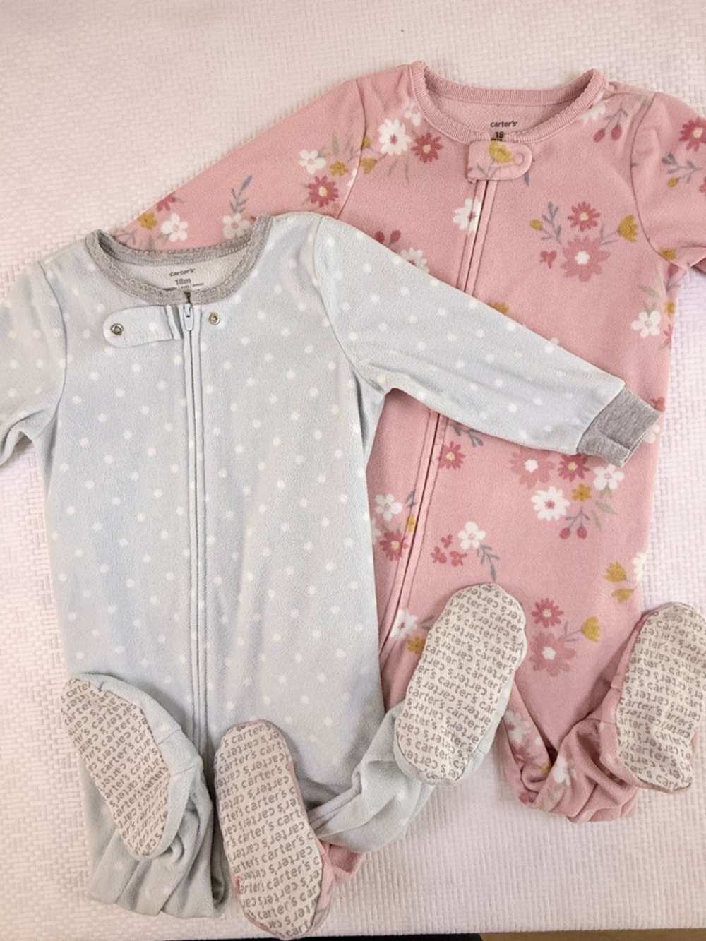 CARTERS Set of 2 Fleece Footed Sleeper | 18M